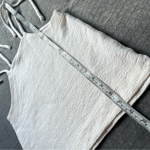 Madewell Womens Tie-Shoulder Tank Top Sz XXS Ivory Thick Texture & Thread Soft - Picture 10 of 13